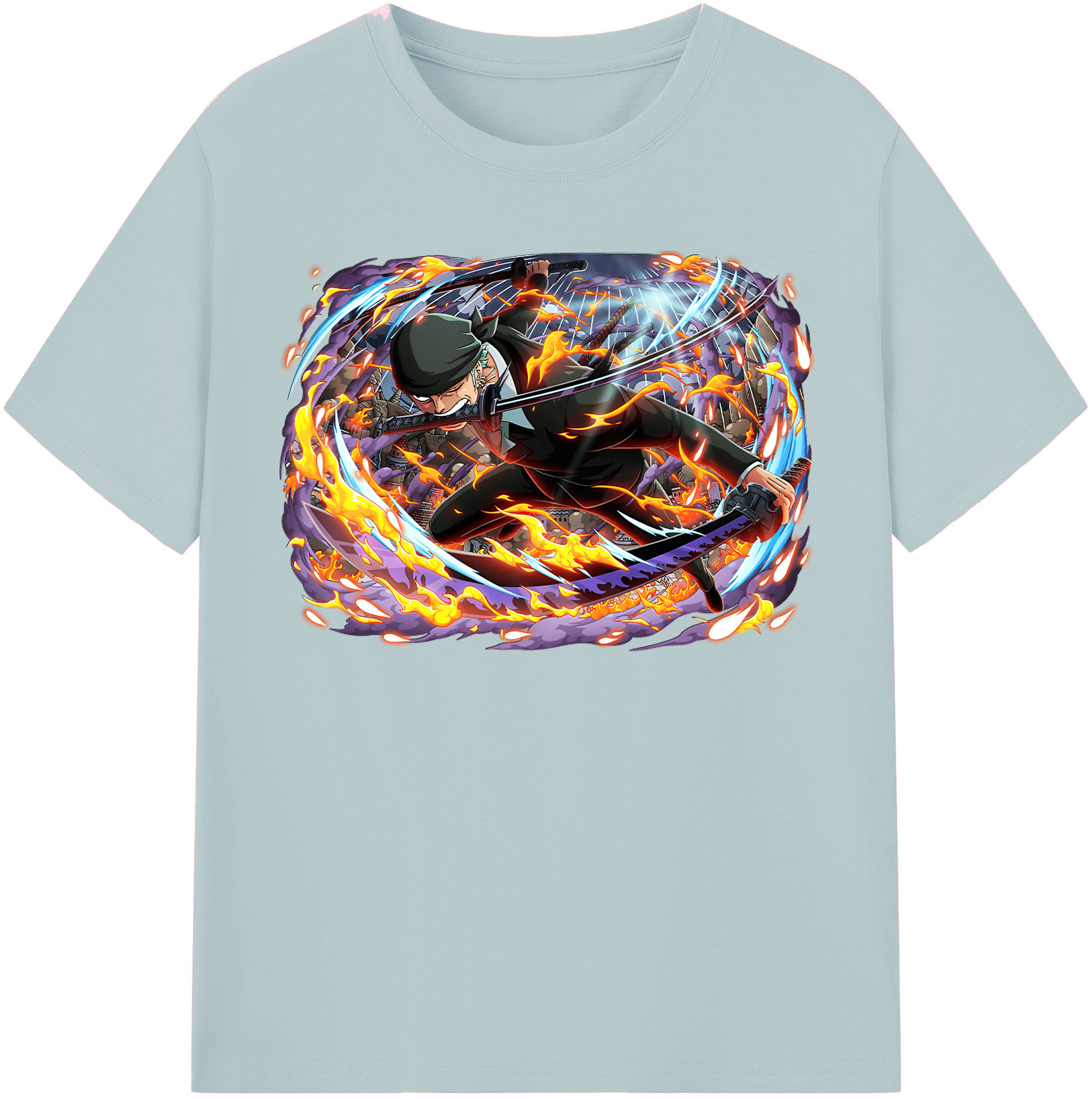 ワンピース ロロノア・ゾロ ONE PIECE Roronoa Zoro 綿100％半袖Tシャツ（フロントプリント）